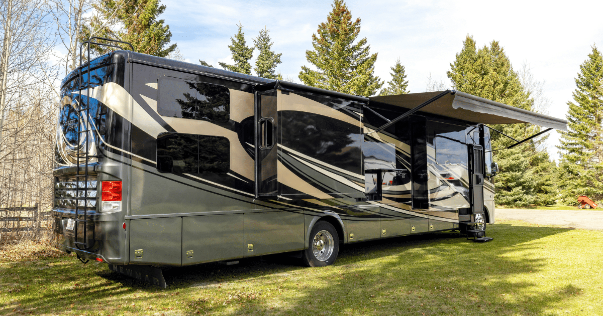 large luxury coach with RV chassis
